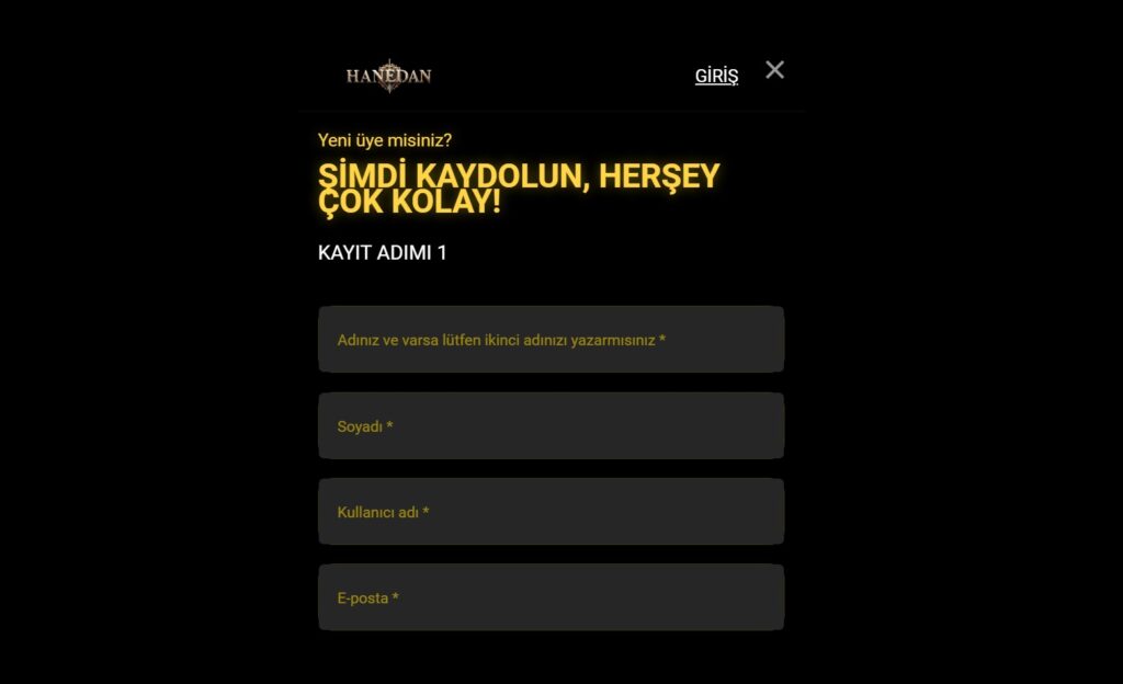 hanedanbet üyelik